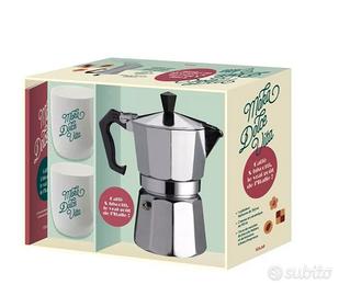 Moka Dolce Vita: Kit con 1 caffettiera 2 tazze ecc