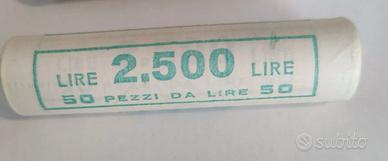 Rotolino 50 LIRE Italia 1989 rotolo moneta zecca