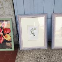 Set 3 quadri a tema floreale. Stampe e foto