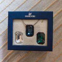Collana Swarovski Intercambiabile Blu-Bianca-Verde