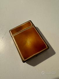 Accendino Dupont in oro e lacca cinese