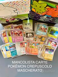 Completo Mancoliste Pokemon CREPUSCOLO MASCHERATO