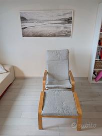 Poltrona Ikea più poggiapiedi