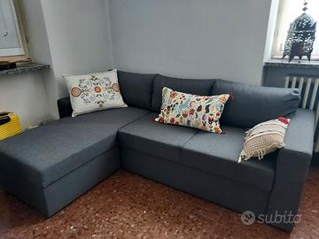 divano-letto due piazze con penisola