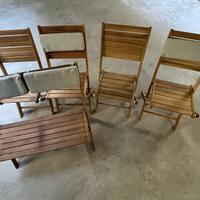 5 SEDIE GARDEN in legno x giardino esterni