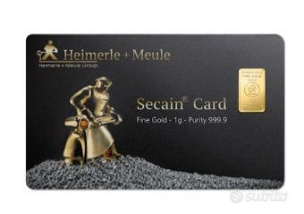 Lingotto oro puro  heimerle + meule 1g certificato