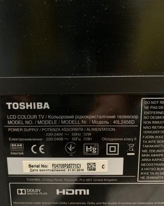 Ricambi Tv Toshiba 40L2456D