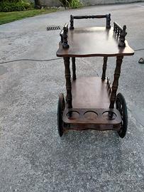 Carrello porta vivande in legno