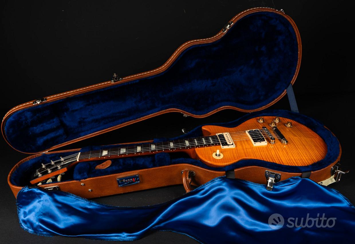Manico In Pelle Vintage TKL Color Cuoio Per Custodia Chitarra Gibson - NOS Per Restauro - Foto 3