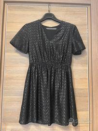 Vestito corto nero brillantinato Angela Davis