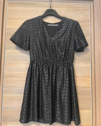 Vestito corto nero brillantinato Angela Davis