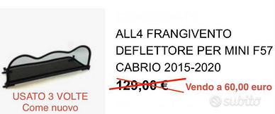 Frangivento deflettore per Mini Cabrio F57