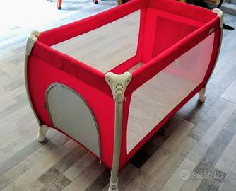 Letto da campeggio inglesina rosso e bianco