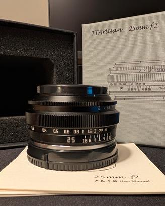 TTArtisan 25mm f2 E-Mount Sony