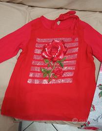 completo bimba 6 anni rose rosse 