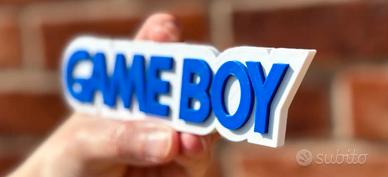 Game Boy Logo 3D – Retro Gaming Fan Art Decorazion