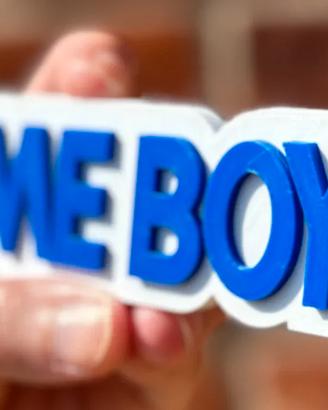 Game Boy Logo 3D – Retro Gaming Fan Art Decorazion