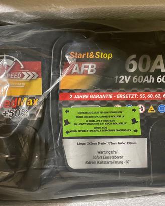 Batteria auto 12V 60Ah 600A - adatta a start&stop