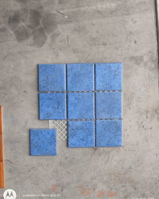 piastrelle 10x10 montate su rete 