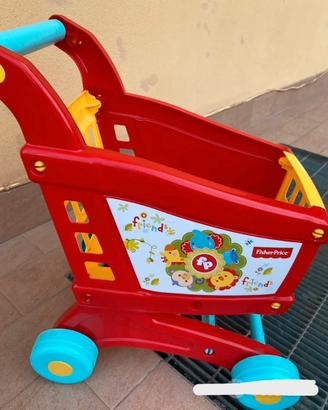 Carrello della spesa giocattolo Fisher Price.