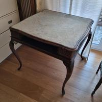Tavolo da gioco in legno antico