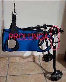 Carrellino deambulatore per cani altezza 17-42 cm