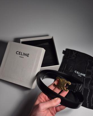Cintura Celine Triomphe 25 mm Taurillon size 80