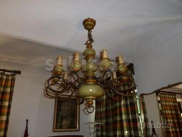Vintage:Lampadario in legno