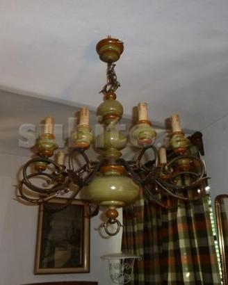Vintage:Lampadario in legno