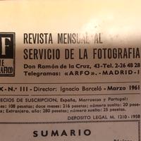 "Arte Fotografico" rivista lingua spagnola