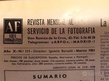 "Arte Fotografico" rivista lingua spagnola