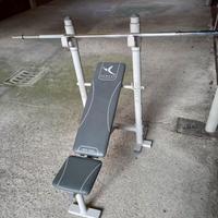 Panca palestra+bilanciere+dischi peso