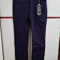 pantaloni in cotone jans casual neri elasticizzato