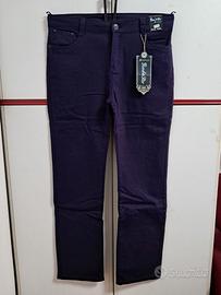 pantaloni in cotone jans casual neri elasticizzato