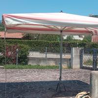 Ombrellone a palo centrale 4x3 mercato/giardino