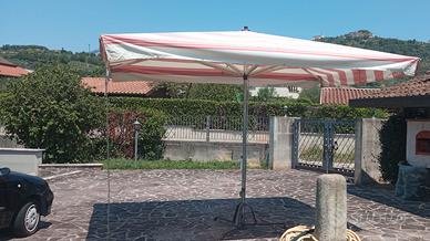 Ombrellone a palo centrale 4x3 mercato/giardino