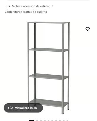 Scaffale Ikea Hyllis in acciaio galvanizzato 