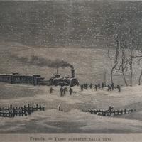 Treno / Barca - Stampe Antiche originali d'epoca