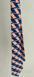 Cravatta vintage blu rosa anni '60
