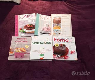 set 3 riviste e 3 libri cucina e dolci