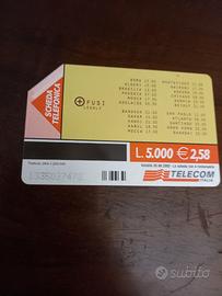 scheda telefonica vintage 2003