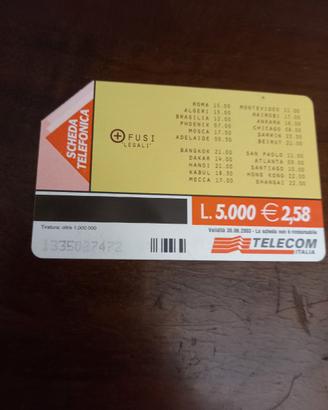 scheda telefonica vintage 2003