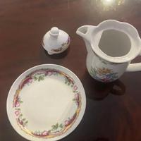 Teiera porcellana Limoges francese dipinta a mano
