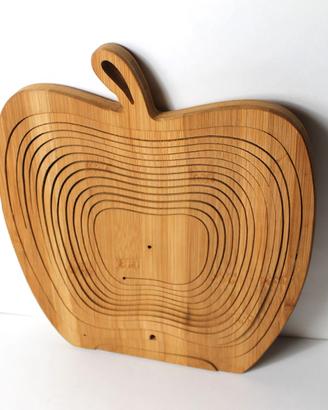 Vassoio /Soprammobile artistico in legno castagno 
