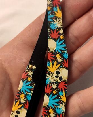 Shavette in acciaio decorato 💀 SKULLS 💀