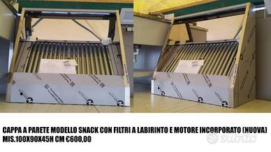 CAPPA A PARETE MODELLO SNACK CON FILTRI