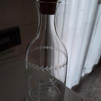 Bottiglia da liquore, nuova, vetro serigrafato. 