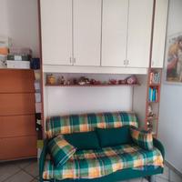 Armadio a ponte 210x50 cm con Libreria Laterale