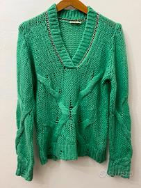 💚 Maglione Patrizia Pepe Verde Menta con Catena