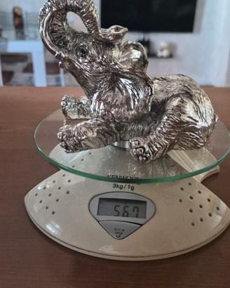 Elefante laminato in argento